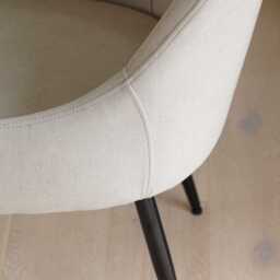 Maeve Soft Beige Dining Chairs - Set of 2 - Black Legs - thumbnail 6