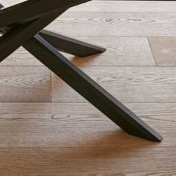 Amelia Black Extending Dining Table Set - 6 Seater - Chloe Soft Beige Dining Chairs - Black Oak Legs - thumbnail 5