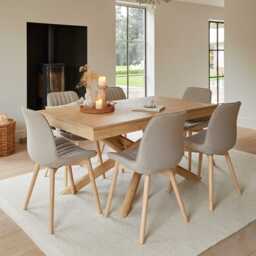 Amelia Whitewash Wood Dining Table - Non Extendable - Black Legs - thumbnail 3