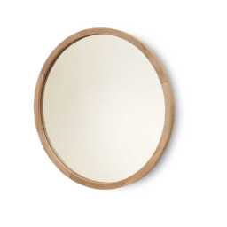 Marbury 50cm Round Wooden Mirror - Natural - thumbnail 6