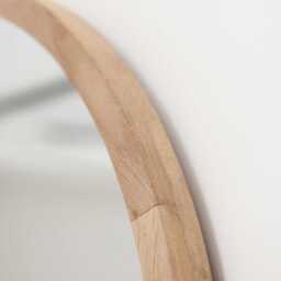 Marbury 50cm Round Wooden Mirror - Natural - thumbnail 5
