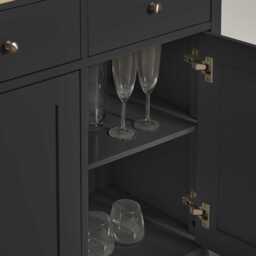 Chatsworth 3 Door Large Sideboard - Slate Grey - thumbnail 4