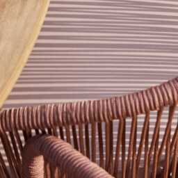Hali Clay Pink Rope Chair with Cushions - Set of 2 - thumbnail 5