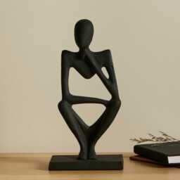 Embley 29cm Metal Figurine Ornament - Black - thumbnail 1