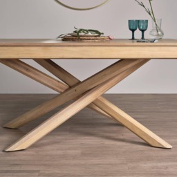 Amelia Whitewash Dining Table Set - 6 Seater - Freya Sand Dining Chairs - Whitewash Oak Legs - thumbnail 3