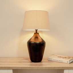 Hale 38cm Metal Lamp Base - Black Bronze - thumbnail 1