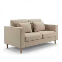 Emily 2 Seater Sofa - Sand with Pale Oak Legs - thumbnail 6