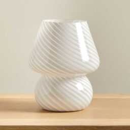 Elmington 18cm Table Lamp - White Glass