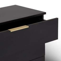 Essie 5 Drawer Tall Chest of Drawers - Black - thumbnail 3
