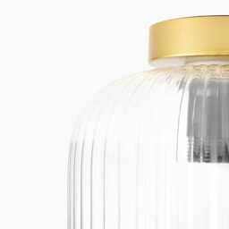 Elland 21cm Glass Pendant Light - Gold - thumbnail 3