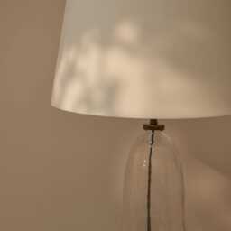 Breamore Clear Glass Wide Table Lamp Base - 30cm - thumbnail 5