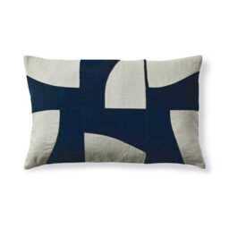 Holbeck 35x55cm Abstract Cushion Cover - Ink - thumbnail 1