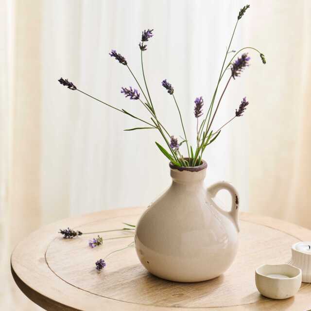 Corsino 16cm Ceramic Vase - Handle - Off White - image 1