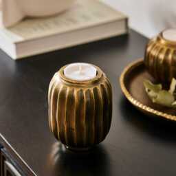 Elcombe Metal Tea Light Holder - Bronze - thumbnail 4