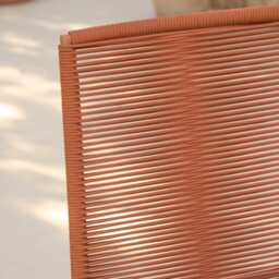 Ryder Burnt Orange Rope Garden Chairs - Set of 2 - thumbnail 2