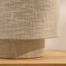 Chattendon Driftwood Slub Linen Effect Table Lamp - 32cm - thumbnail 3