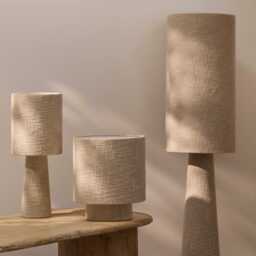 Chattendon Driftwood Slub Linen Effect Table Lamp - 32cm - thumbnail 5