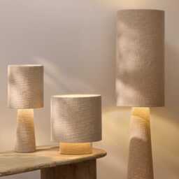 Chattendon Driftwood Slub Linen Effect Table Lamp - 32cm - thumbnail 6