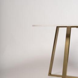 Clara Marble Dining Table Set - 4 Seater - Lola Black Dining Chairs - Gold Legs - thumbnail 6