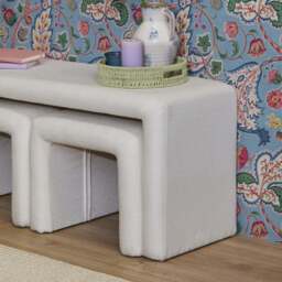 Kamiko Bench - Chalk White Boucle - thumbnail 4