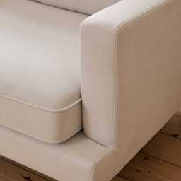 Gillian 3 Seater Large Corner Sofa - Ivory with Whitewash Legs - thumbnail 5