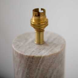 Tiree Taupe Marble Lamp Base - 41cm - thumbnail 4