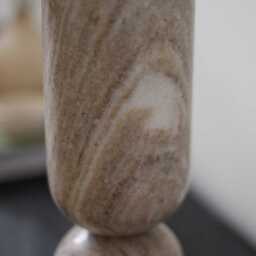 Tiree Taupe Marble Lamp Base - 41cm - thumbnail 5