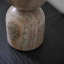 Tiree Taupe Marble Lamp Base - 41cm - thumbnail 6