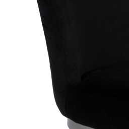 Lola Black Dining Chairs - Set of 2 - Chrome Legs - thumbnail 6
