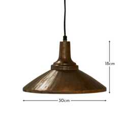 Elcombe 18cm Metal Pendant Light - Gold - thumbnail 4