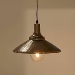 Elcombe 18cm Metal Pendant Light - Gold - thumbnail 1