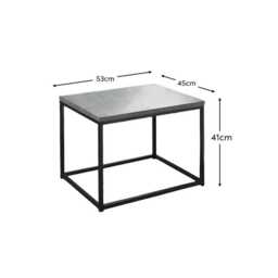 Jay Concrete Side Table - Black Frame - thumbnail 5