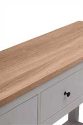 Bampton Stone Grey 3 Drawer Console Table - thumbnail 6