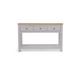 Bampton Stone Grey 3 Drawer Console Table - thumbnail 5