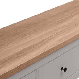 Bampton Stone Grey 3 Drawer Console Table - thumbnail 6
