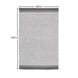 Elston Cotton Rug - Mist Grey - 160cm x 230cm - thumbnail 6