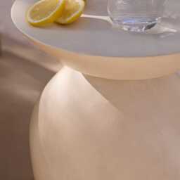 Alder Concrete Garden Side Table - Sand - thumbnail 4