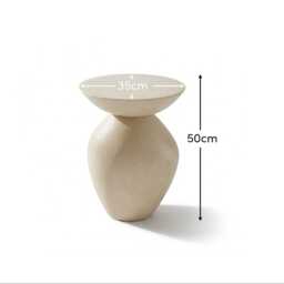Alder Concrete Garden Side Table - Sand - thumbnail 6