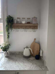 Willow Wooden Coat Rack with Shelf - Whitewash - thumbnail 3