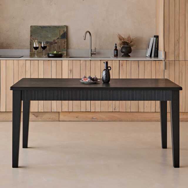 Raleigh Black Rectangular Dining Table - image 1