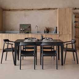 Raleigh Black Rectangular Dining Table - thumbnail 2