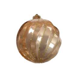 Valen Shatterproof 8cm Mixed Swirl Baubles - Set of 6 - Rose Gold - thumbnail 4