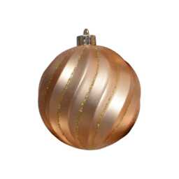 Valen Shatterproof 8cm Mixed Swirl Baubles - Set of 6 - Rose Gold - thumbnail 3