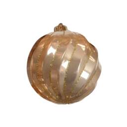 Valen Shatterproof 8cm Mixed Swirl Baubles - Set of 6 - Rose Gold - thumbnail 4