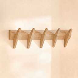 Roe Small Whitewash Oak Coat Rack - thumbnail 2