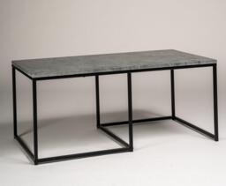 Jay Concrete Effect Coffee Table - Black Frame - thumbnail 2