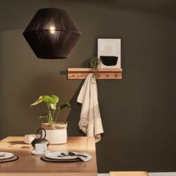 Willow Wooden Coat Rack with Shelf - Oak