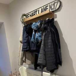 Willow Wooden Coat Rack with Shelf - Oak - thumbnail 4