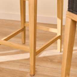 Reid Slate Grey Bar Stools - Set of 2 - Whitewash Mindi Wood Legs - thumbnail 2