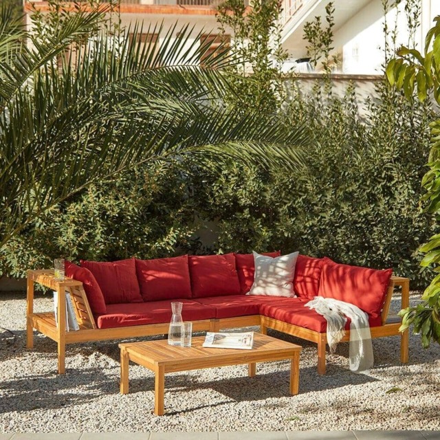 Dakota Garden Corner Sofa Cushion Covers - Red - image 1